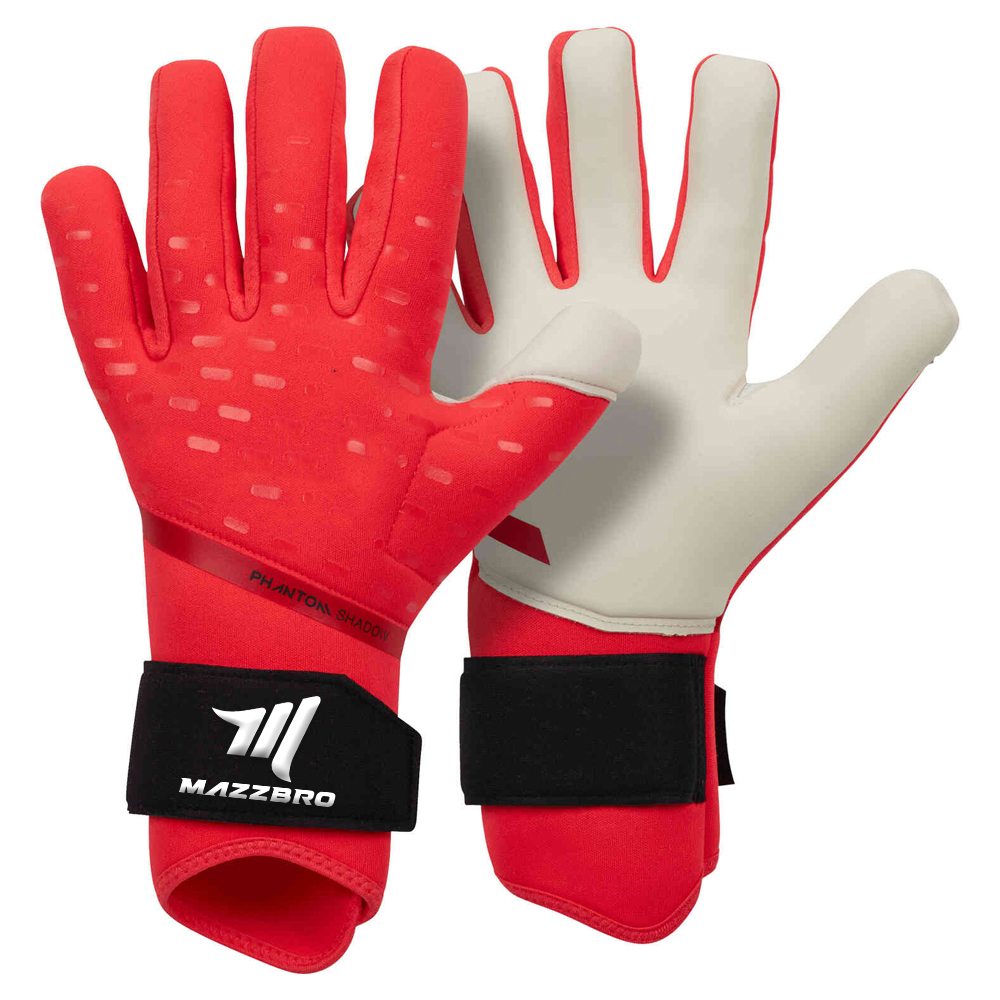 Phantom Shadow Goalkeeper Gloves – Bright Crimson & Black with Black