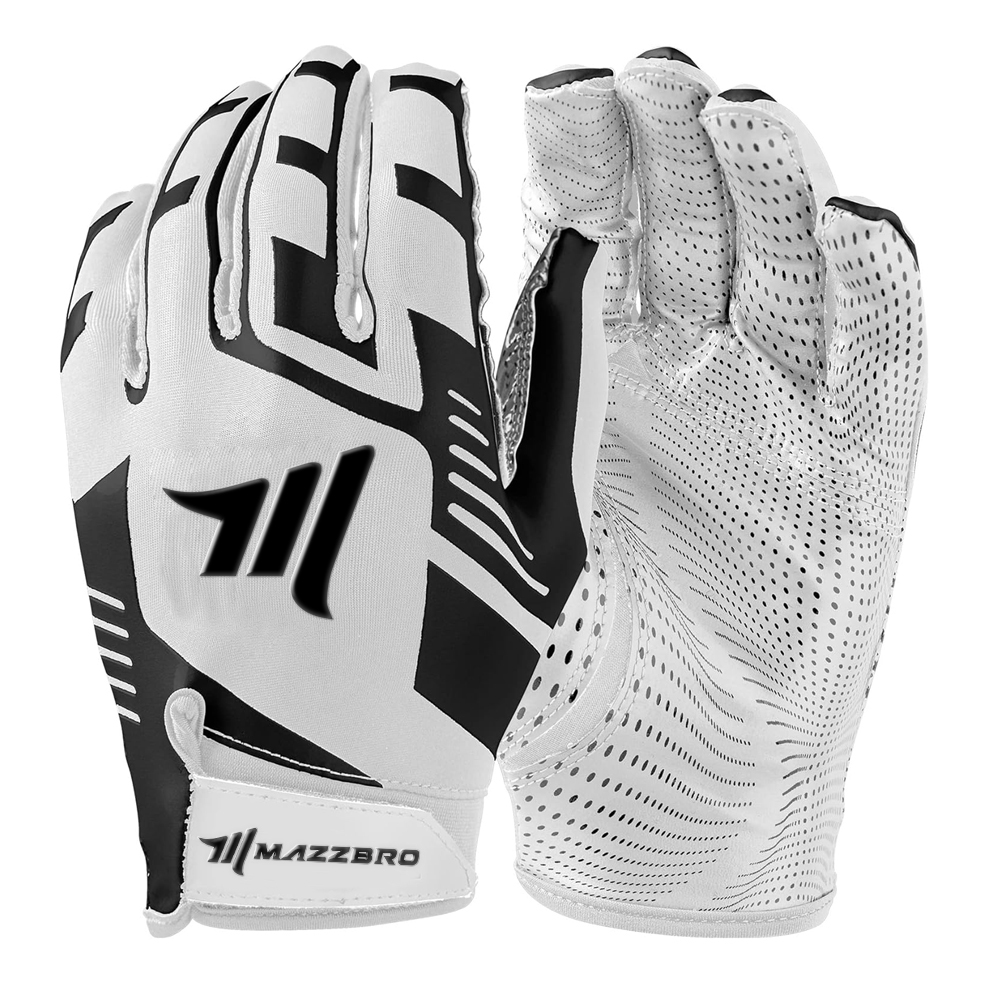 Stretch Fit Youth American Gloves – White/Black