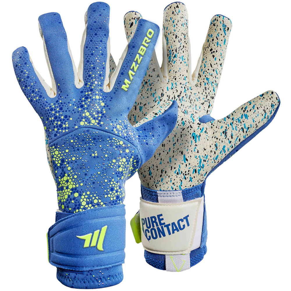 Pure Contact Fusion Goalkeeper Gloves – True Blue & Safety Yellow