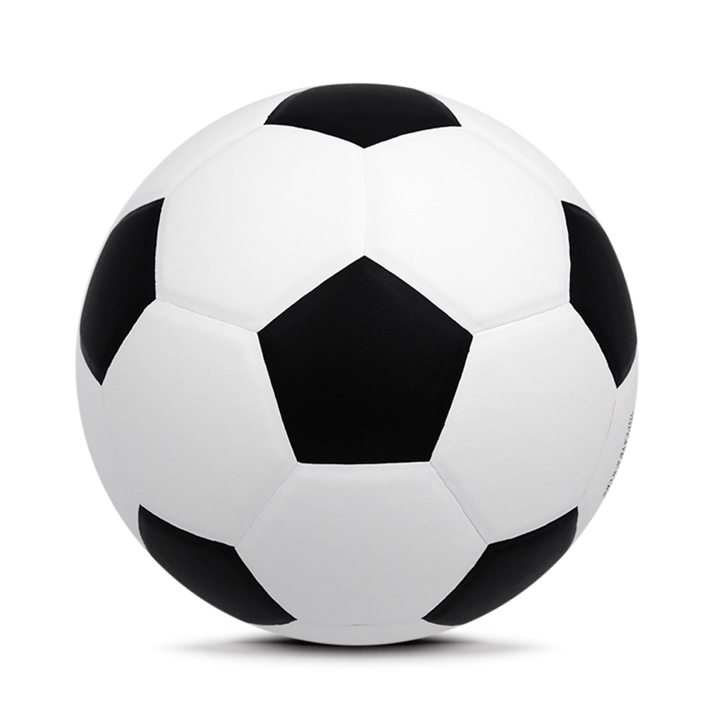 White and Black PVC Match Soccer Ball